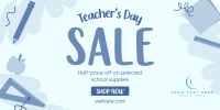 Supplies Sale for Teachers Twitter post Image Preview