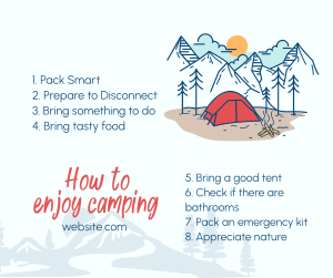 How to enjoy camping Facebook post Image Preview