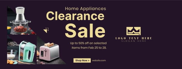 Appliance Clearance Sale Facebook Cover Design Image Preview
