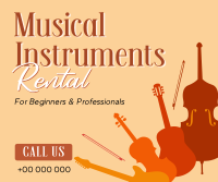 Music Instrument Rental Facebook Post Design