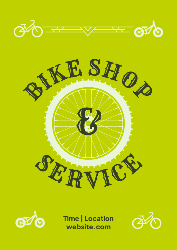 Bike Shop and Service Flyer Design Image Preview