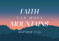 Faith Move Mountains Postcard Image Preview