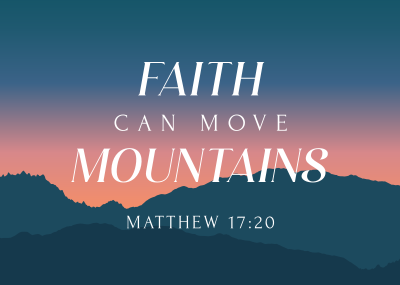 Faith Move Mountains Postcard Image Preview