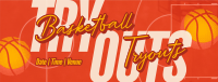 Basketball Game Tryouts Facebook Cover Design