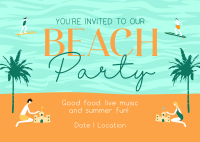 It's a Beachy Party Postcard Design