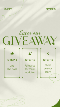 Elegant Giveaway Steps TikTok Video Image Preview