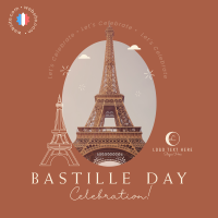 Let's Celebrate Bastille Instagram Post Design