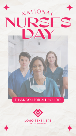 Retro Nurses Day Instagram story Image Preview