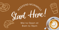 Minimalist Coffee Hours Facebook Ad Design