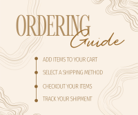 Elegant Marble Order Instructions Facebook Post Design