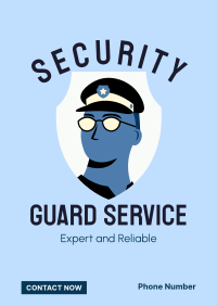 Security Guard Booking Poster Design