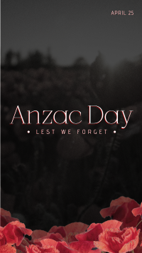 Anzac Poppies Facebook Story Design