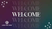 Gradient Sparkly Welcome Facebook Event Cover Design