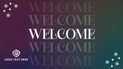 Gradient Sparkly Welcome Facebook event cover Image Preview