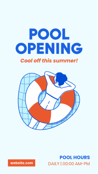 Pool Opening Facebook Story Design