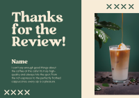 Elegant Cafe Review Postcard Image Preview