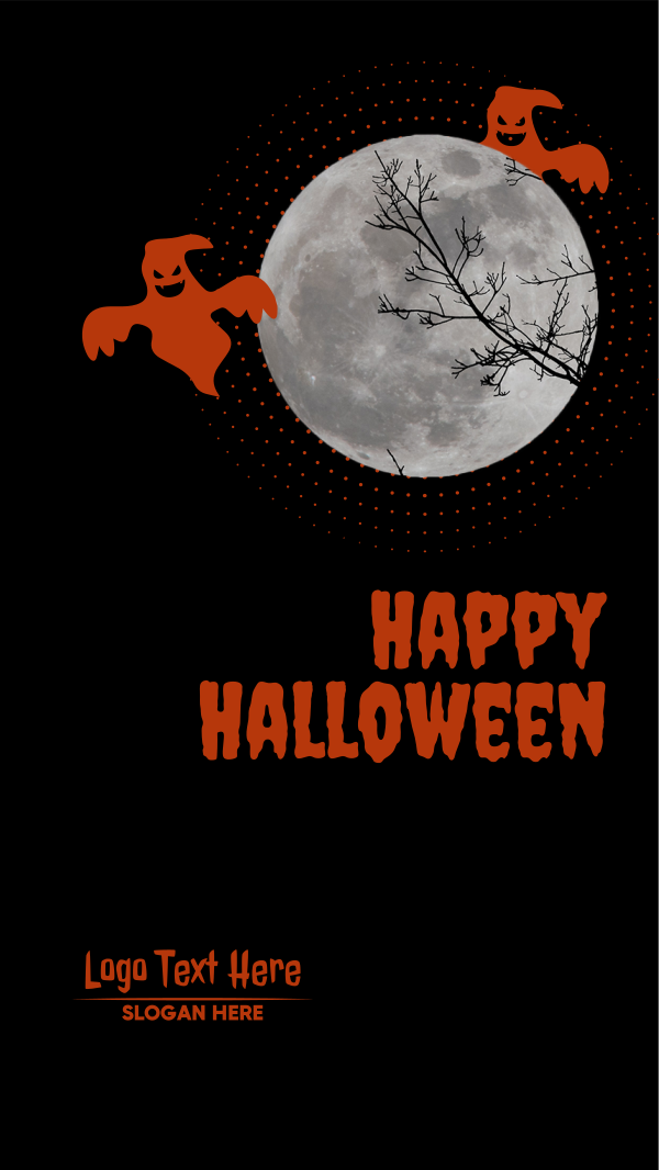 Happy Halloween Ghost Night Instagram Story Design Image Preview