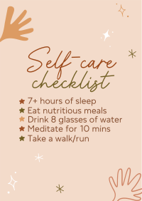 Self care checklist Flyer Design
