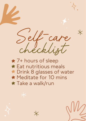 Self care checklist Flyer Image Preview