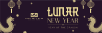 Lucky Lunar New Year Twitter Header Design