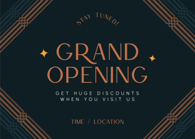 Art Deco Grand Opening Postcard Image Preview