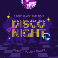 80s Disco Party Instagram Post Design