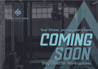 Coming Soon Fitness Gym Teaser Postcard Image Preview