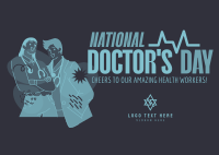 Doctor's Day Celebration Postcard Design