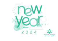 Abstract New Year Postcard Image Preview