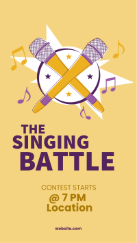 Singing Battle Facebook Story Design