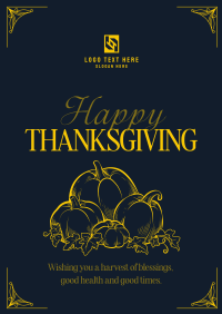 Thanksgiving Greeting Poster Design