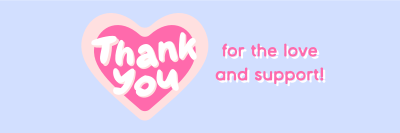 Cute Thank You Twitter header (cover) Image Preview