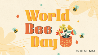 Happy Bee Day Facebook event cover Image Preview