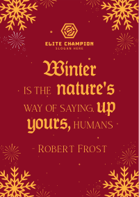 Winter Quote Snowflakes Poster Image Preview