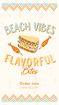 Flavorful Bites at the Beach Instagram Reel Design