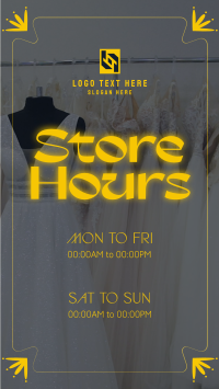 Sophisticated Shop Hours TikTok video Image Preview
