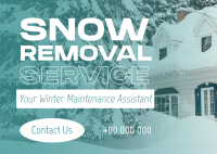 Pro Snow Removal Postcard Image Preview