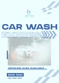 Premium Car Wash Express Poster Image Preview