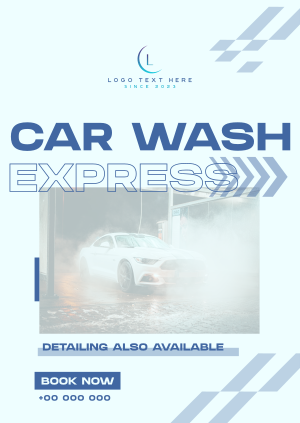Premium Car Wash Express Poster Image Preview