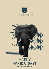 Elephant Ethnic Pattern Flyer Design