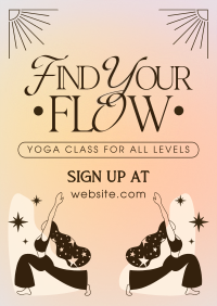 Minimalist Yoga Class Poster Image Preview