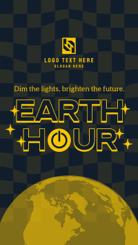 Earth Hour Retro Instagram Story Design