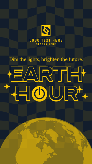 Earth Hour Retro Instagram story Image Preview