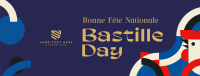 Bastille Day Geometric Facebook cover Image Preview