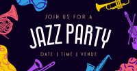 Groovy Jazz Party Facebook Ad Design