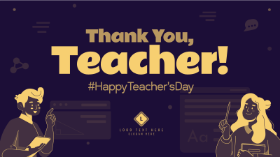 Thank You Teacher Facebook event cover Image Preview