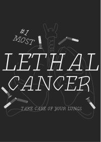 Lethal Lung Cancer Flyer Design