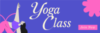 Trendy Yoga Class Twitter Header Image Preview