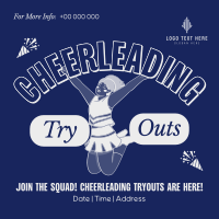 Cheerleading Tryouts Announcement Instagram Post Design