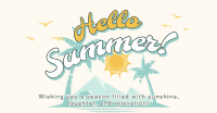 Vintage Summer Greeting Facebook ad Image Preview